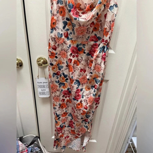 SHEIN Women's Floral Print Spaghetti Strap Midi Dress Multicolor L - Picture 12 of 16